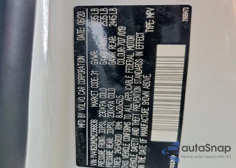 2021 Volvo Xc40 T5 R-Design z USA, uszkodzony, nr VIN YV4162UM2M2396838